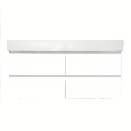 Viseća kupaonski ormarić s dvostrukim umivaonikom SAT B-Way u bijeloj boji s četiri ladice