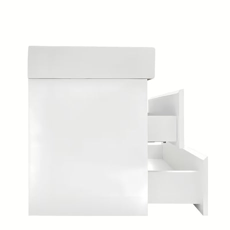 Viseća kupaonski ormarić s dvostrukim umivaonikom SAT B-Way u bijeloj boji s četiri ladice