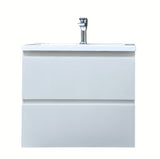 Viseća kupaonski ormarić s umivaonikom SAT B-Way u bijeloj boji sa sjajnom površinom