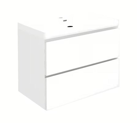 Viseća kupaonski ormarić s keramičkim umivaonikom SAT B-Way u bijeloj boji sa sjajnom površinom