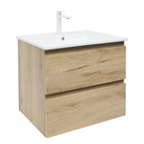 Viseća kupaonski ormarić s umivaonikom SAT B-Way u dekoru hrasta s dvije ladice