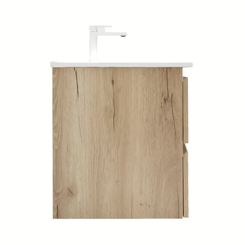 Viseća kupaonski ormarić s umivaonikom SAT B-Way u dekoru hrasta s dvije ladice