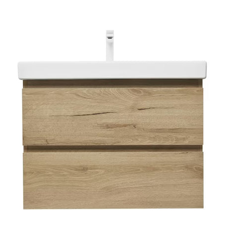 Viseća kupaonski ormarić s keramičkim umivaonikom SAT B-Way u dekoru hrasta, mat izvedba