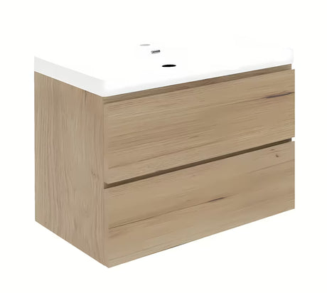 Viseća kupaonski ormarić s keramičkim umivaonikom SAT B-Way u dekoru hrasta