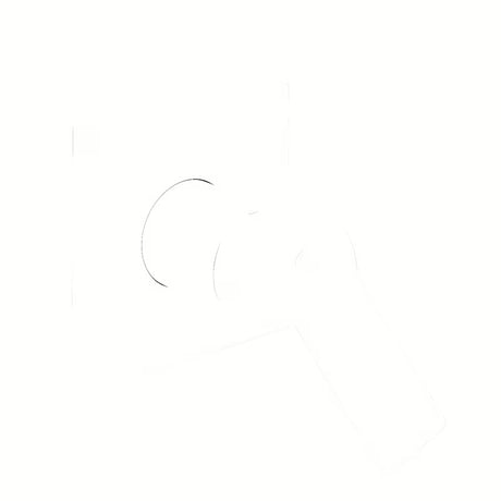 Podžbukna jednoručna baterija miješalica za tuš SAT B-Way u mat bijeloj boji s minimalističkim dizajnom.