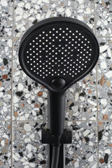 Ručna ručni tuš SAT B-Way u mat crnoj izvedbi s 3 funkcije i promjerom 13 cm.