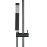 Tuš set SAT B-Way u mat crnoj boji s ručnim tušem, šipkom s podesivim klizačem i crijevom 1,5 m.