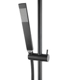 Tuš set SAT B-Way u mat crnoj boji s ručnim tušem, šipkom s podesivim klizačem i crijevom 1,5 m.