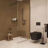 Tuš set SAT B-Way u mat crnoj boji s ručnim tušem, šipkom s podesivim klizačem i crijevom 1,5 m.