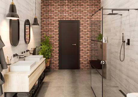 Podžbukni tuš sustav SAT B-Way u crnoj boji s nadglavnim i ručnim tušem.