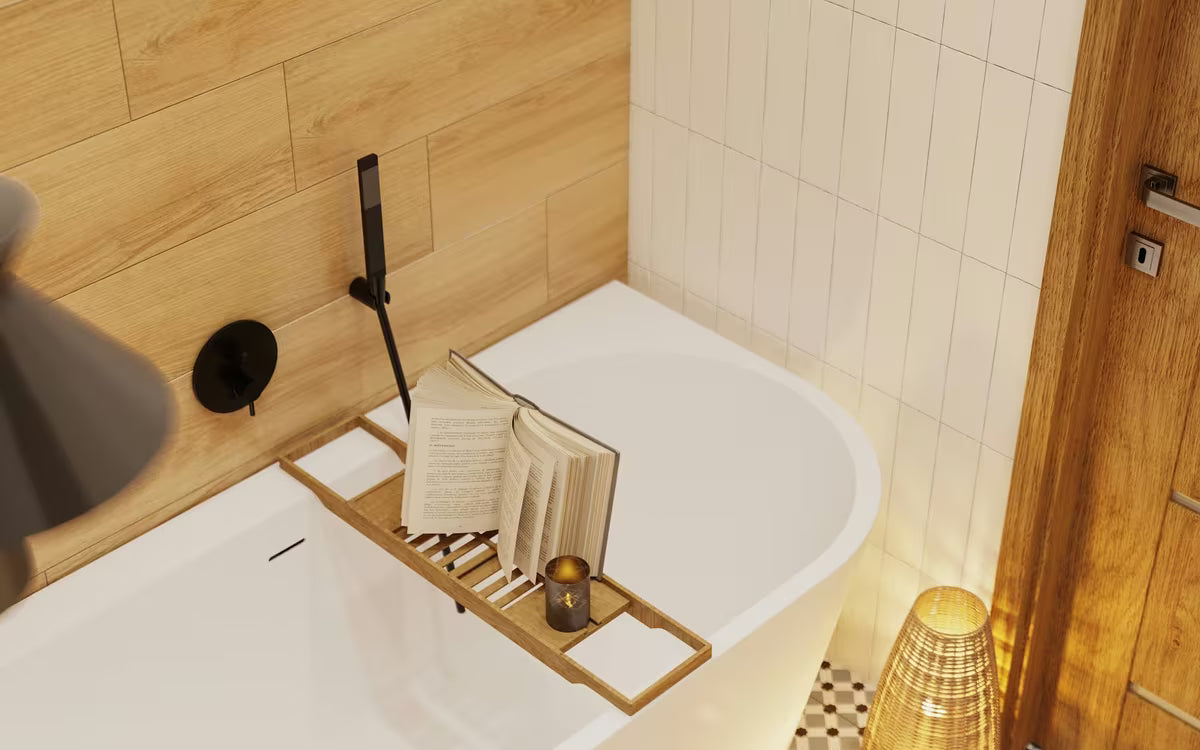 Set za Kadu SAT B-Way u mat crnoj boji s ručnim tušem, zidnim držačem i crijevom 1,5 m.