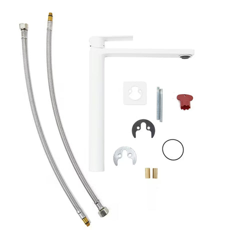 Visoka miješalica za Umivaonik SAT B-Way u mat bijeloj izvedbi bez odvoda