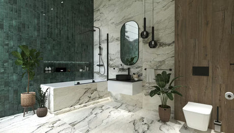 Visoka jednoručna baterija miješalica za umivaonik SAT B-Way u mat crnoj izvedbi za umivaonik na ploču.