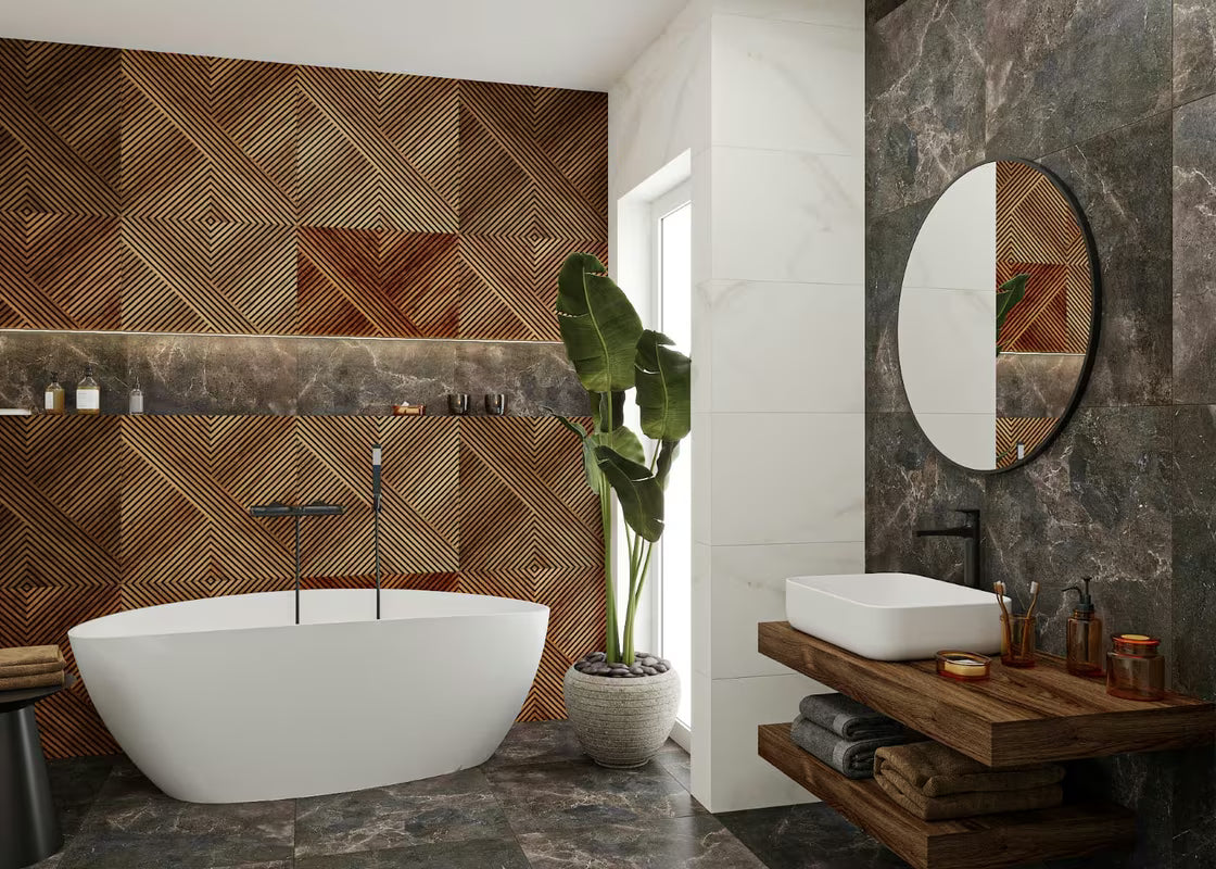 Okrugli ogledalo SAT B-Way promjera 60 cm u crnoj boji