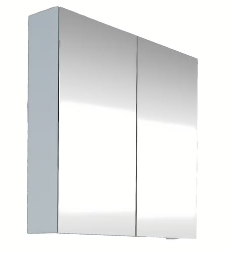 Bijeli ormarić s ogledalom SAT B-Way 80 x 75 cm za kupaonicu s mogućnošću lijevog i desnog otvaranja.