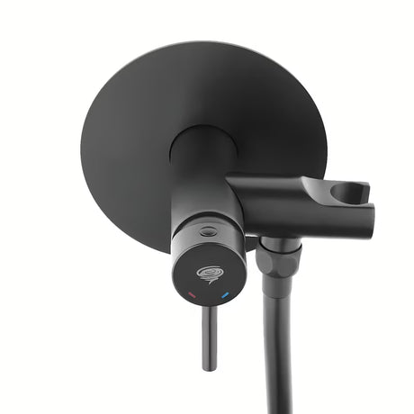 Crna mat podžbukna miješalica za bide SAT s bide tušem i crijevom za tuš