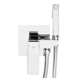 SAT Chrome podžbukna miješalica za bide u krom izvedbi s bide tušem i crijevom za tuš