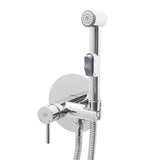 SAT Chrome podžbukna miješalica za bide u krom izvedbi s bide tušem i crijevom za tuš