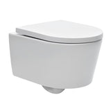 Viseća WC Školjka SAT Brevis u bijeloj boji sa skrivenim pričvršćenjem i sjedalom soft Close.