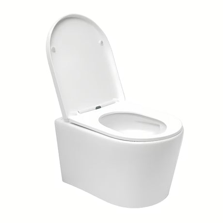 Viseća WC Školjka SAT Brevis u bijeloj boji s wc daskom soft Close i sa skrivenim pričvršćenjem.