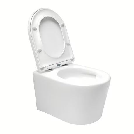 Viseća WC Školjka SAT Brevis u bijeloj boji s wc daskom soft Close i sa skrivenim pričvršćenjem.