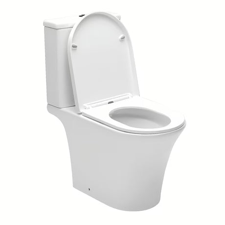 Bijeli samostojeći  WC kombi SAT Brevis s vodokotlićem, WC daskom soft Close i dvokoličinskim ispiranjem