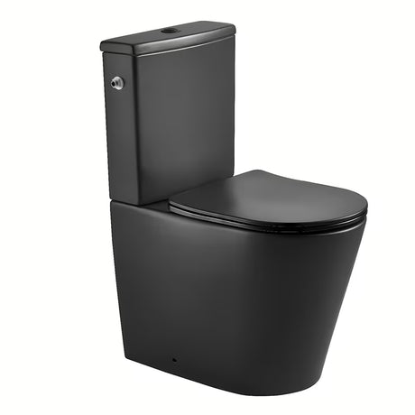 Samostojeći  WC kombi SAT Brevis u crnoj mat boji s rimless školjkom i sjedalom soft Close.