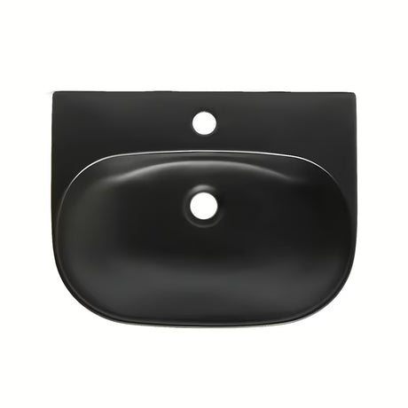 SAT Brevis viseće keramički umivaonik 50 x 38,5 cm u crnoj mat boji