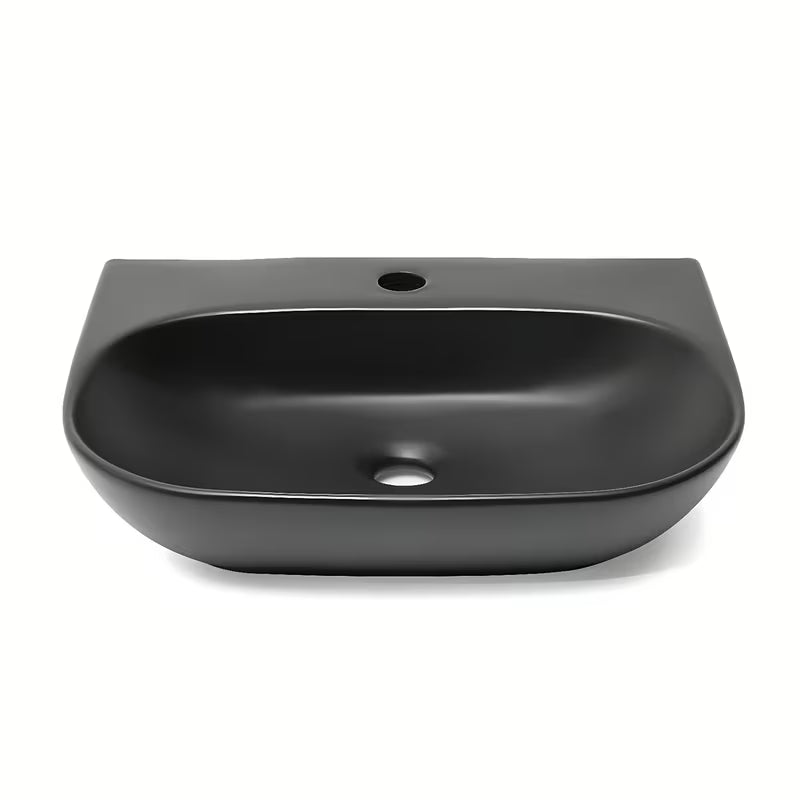SAT Brevis viseće keramički umivaonik 50 x 38,5 cm u crnoj mat boji