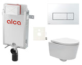 Viseći WC set SAT Brevis s podžbuknim modulom Alca i duroplast daskom soft Close