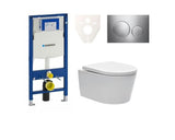 Viseći WC set SAT Brevis s instalacijskim sustavom i vodokotlićem Geberit Duofix pro za predzidnu montažu