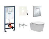 Viseći WC set SAT Brevis s modulom Grohe Rapid SL i tipkom za ispiranje Skate Cosmopolitan