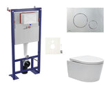 Viseći WC set SAT Brevis s predzidnim modulom, tihim vodokotlićem i sjedalom sa soft Close i EasyLock.