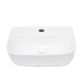 Bijeli keramički mali umivaonik SAT Brevis 43x30 cm bez preljeva s otvorom pro za slavinu