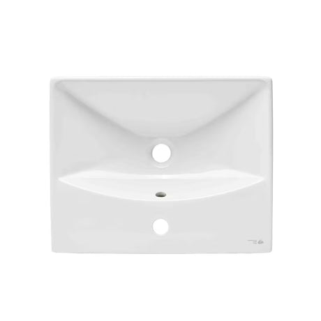 Bijeli viseće keramički umivaonik SAT Brevis 50,5x40 cm s preljevom i otvorom pro za slavinu u sredini