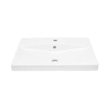 Bijeli viseće keramički umivaonik SAT Brevis 60x45 cm s preljevom i otvorom pro za slavinu