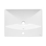 Bijeli viseće keramički umivaonik SAT Brevis 60x45 cm s preljevom i otvorom pro za slavinu