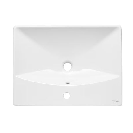 Bijeli viseće keramički umivaonik SAT Brevis 60x45 cm s preljevom i otvorom pro za slavinu