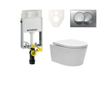 Viseći WC set SAT Brevis s podžbuknim modulom Geberit Kombifix, tipkom i sjedalom s soft Close i EasyLock.