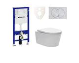Viseći WC set SAT Brevis s podžbuknim modulom Geberit Duofix, tipkom i daskom soft Close EasyLock