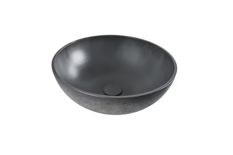 Antracitni betonski umivaonik na ploču SAT Cemento 42x42 cm s tankim stijenkama