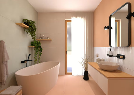 Pješčani betonski umivaonik na ploču SAT Cemento 42x42 cm s tankim stijenkama