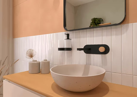 Pješčani betonski umivaonik na ploču SAT Cemento 42x42 cm s tankim stijenkama