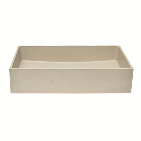 Betonski umivaonik na ploču SAT Cemento boje pijeska 64x37 cm s tankim stijenkama