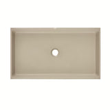 Betonski umivaonik na ploču SAT Cemento boje pijeska 64x37 cm s tankim stijenkama