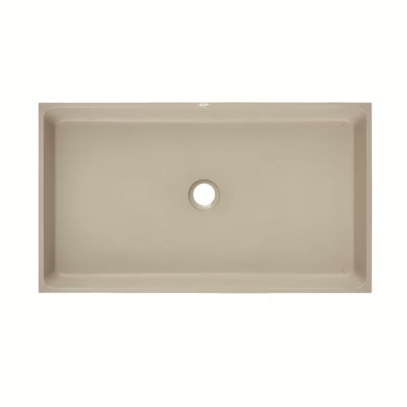 Betonski umivaonik na ploču SAT Cemento boje pijeska 64x37 cm s tankim stijenkama