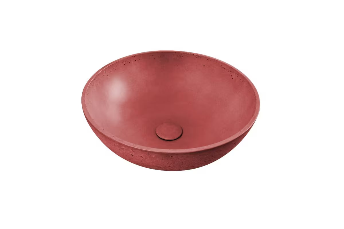 Terakota betonski umivaonik SAT Cemento na ploču bez preljeva, 42 x 42 cm