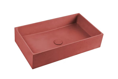 Betonski umivaonik na ploču SAT Cemento u boji terakote 64x37 cm pravokutnog oblika