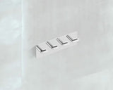 Sjajni samoljepljivi vješalice s 4 kukica SAT Chrome od poliranog nehrđajućeg čelika pro kupaonicu