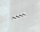 Zidni samoljepljivi vješalice s 4 kukica SAT Chrome u sjajnoj izvedbi od nehrđajućeg čelika